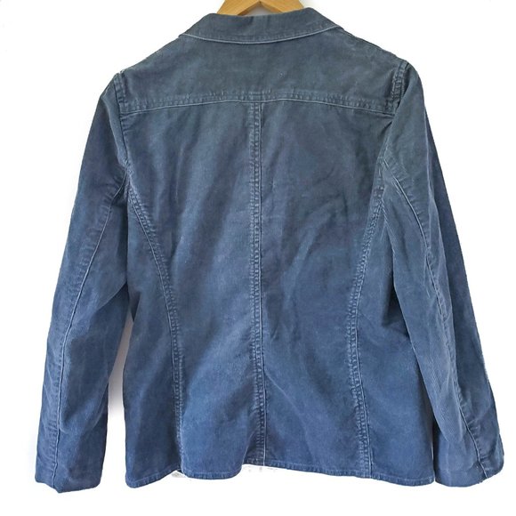 Club Monaco Blue Cotton Textured Blazer - Med - Picture 2 of 13